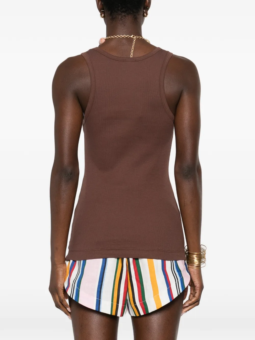 PINKO Tanktop met logo Bruin