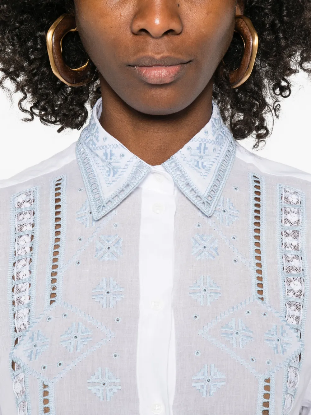 Ermanno Scervino blouse met borduurwerk Wit