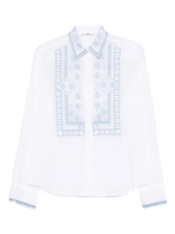 Ermanno Scervino エンブロイダリー シャツ | ホワイト | FARFETCH JP
