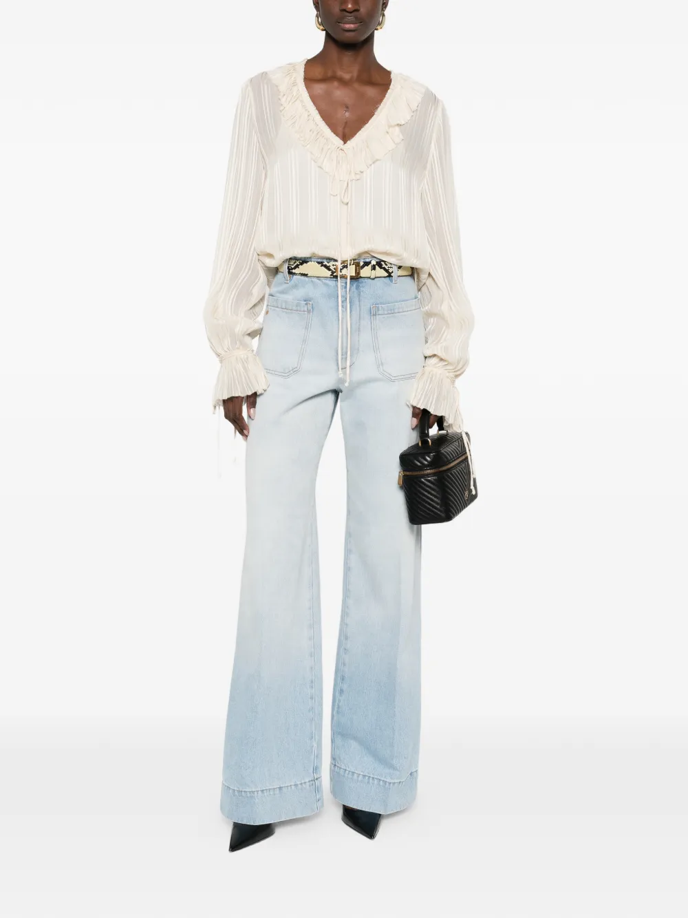 PINKO Biddy ruffled blouse - Beige