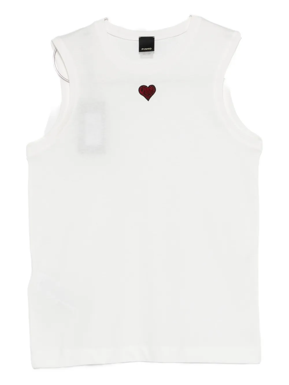 PINKO heart tank top - Bianco