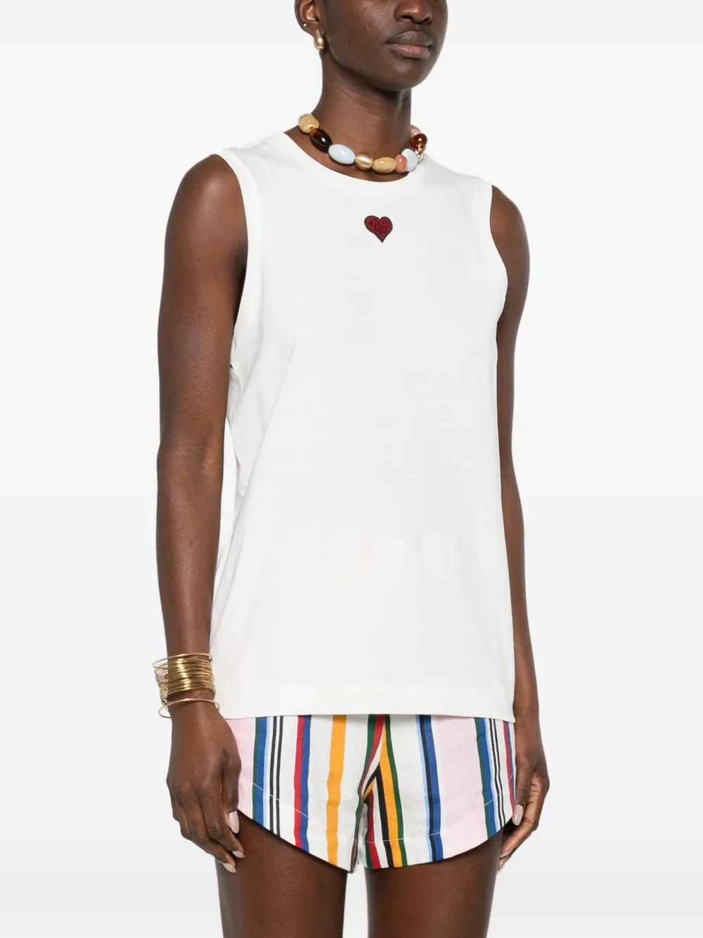 PINKO Tanktop met hartprint Wit