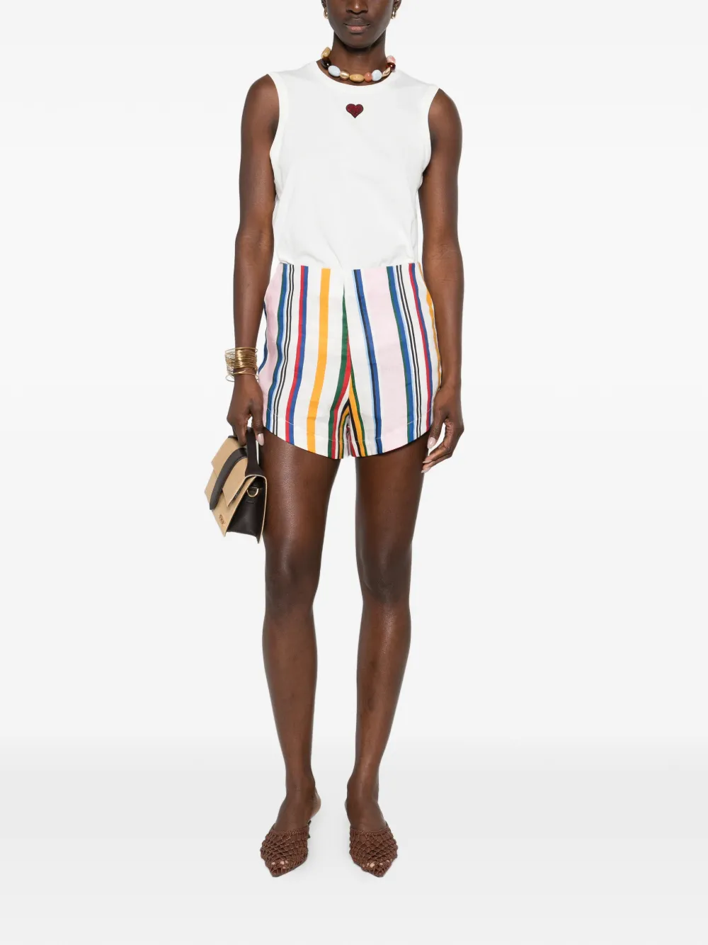 PINKO Tanktop met hartprint Wit