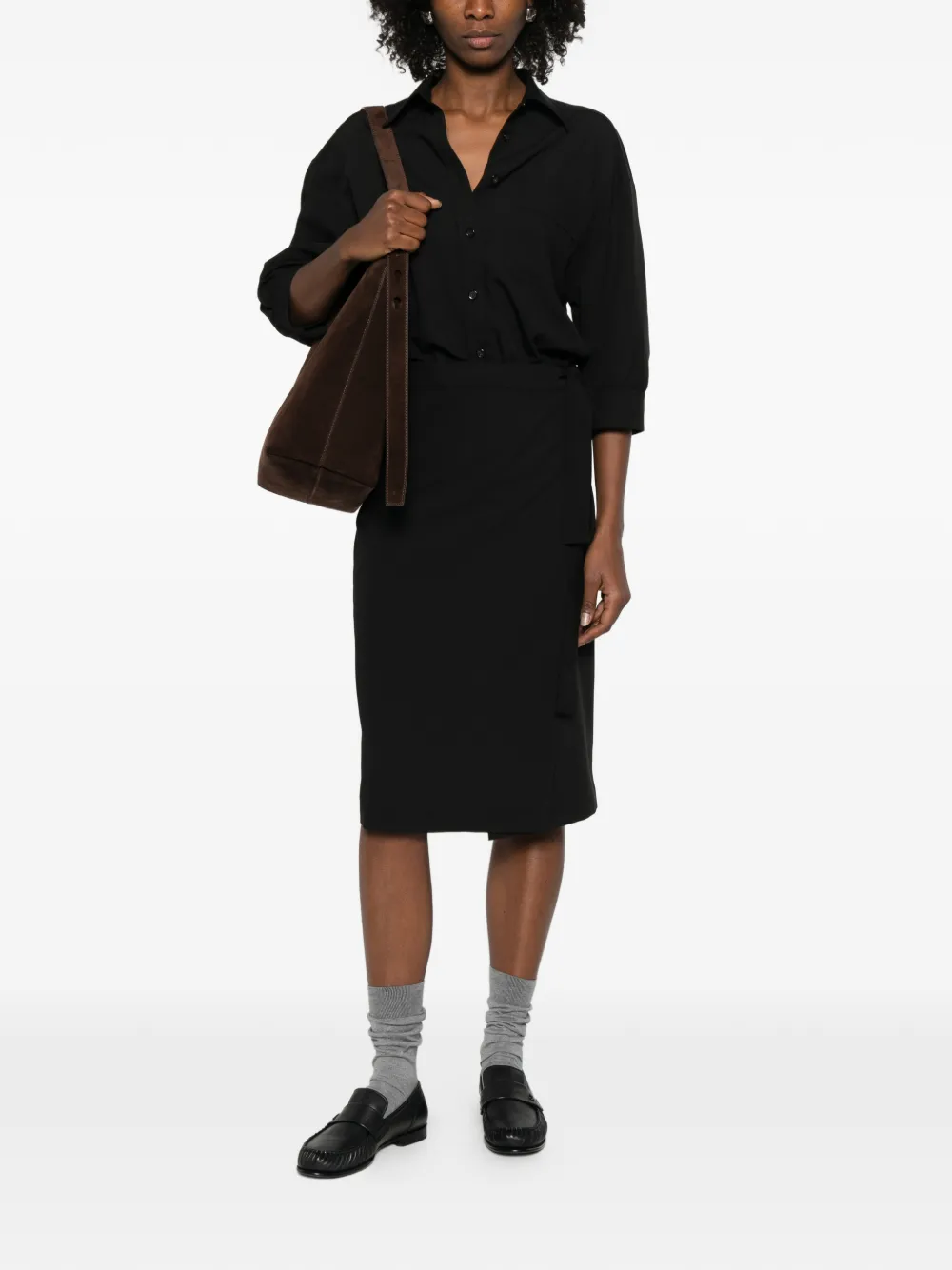 PINKO Ariane midi dress - Zwart