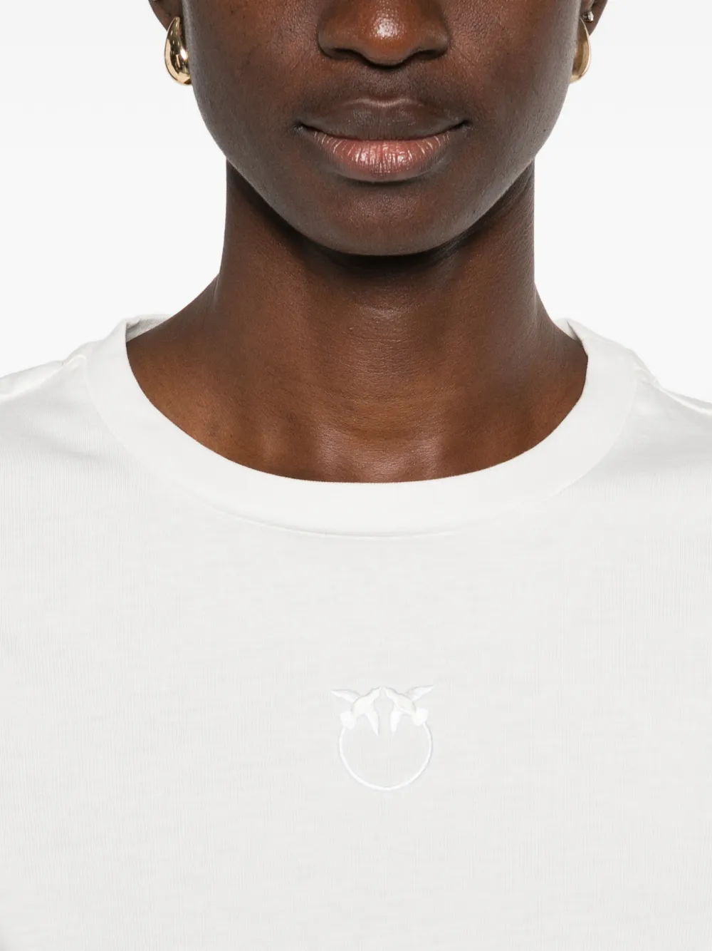 PINKO T-shirt met Love Birds logo Wit