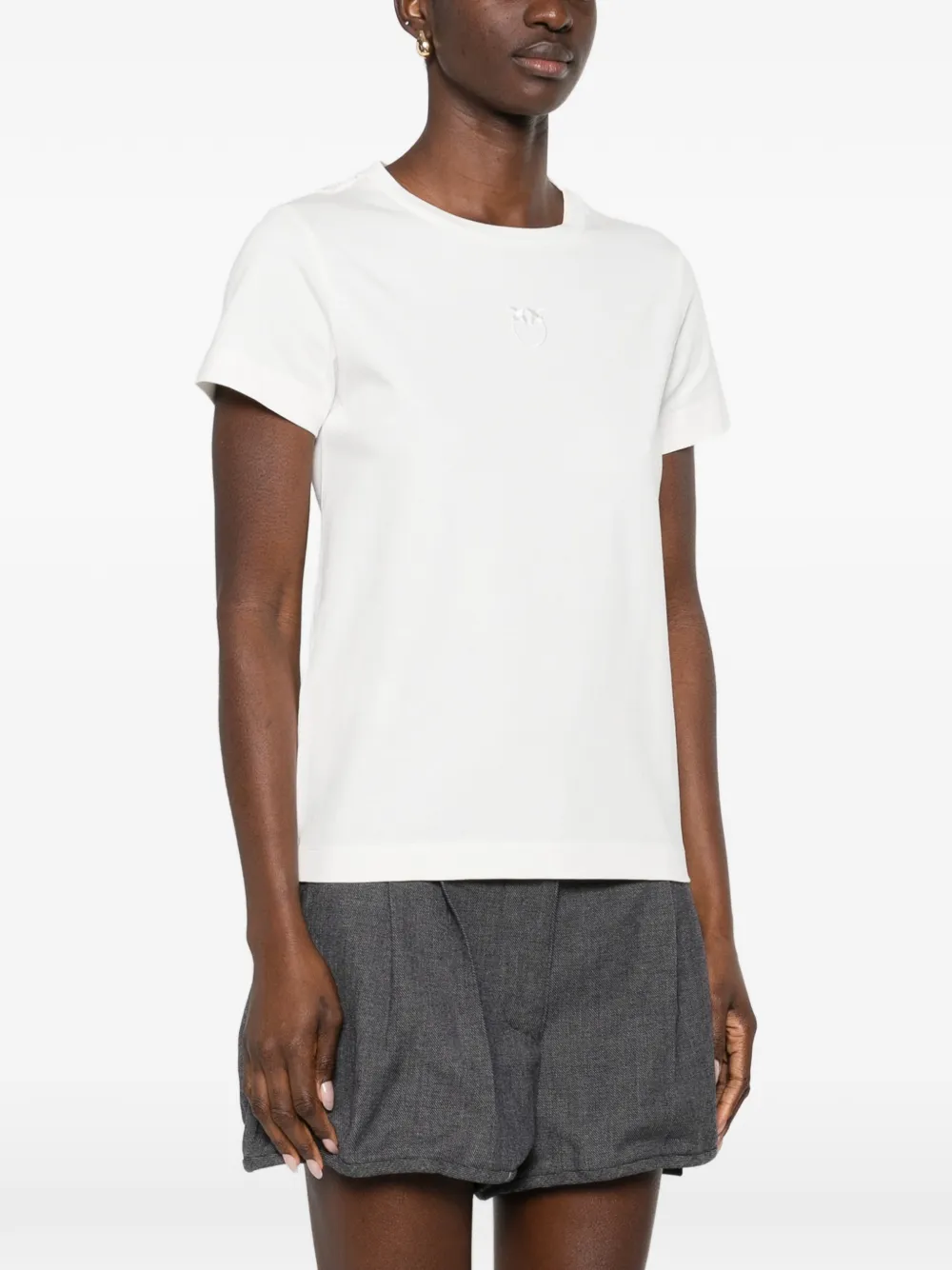 PINKO T-shirt met Love Birds logo Wit
