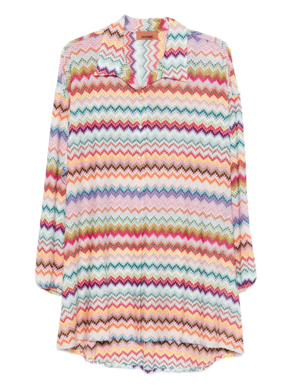 Missoni Chevron-patterned Shirt in White