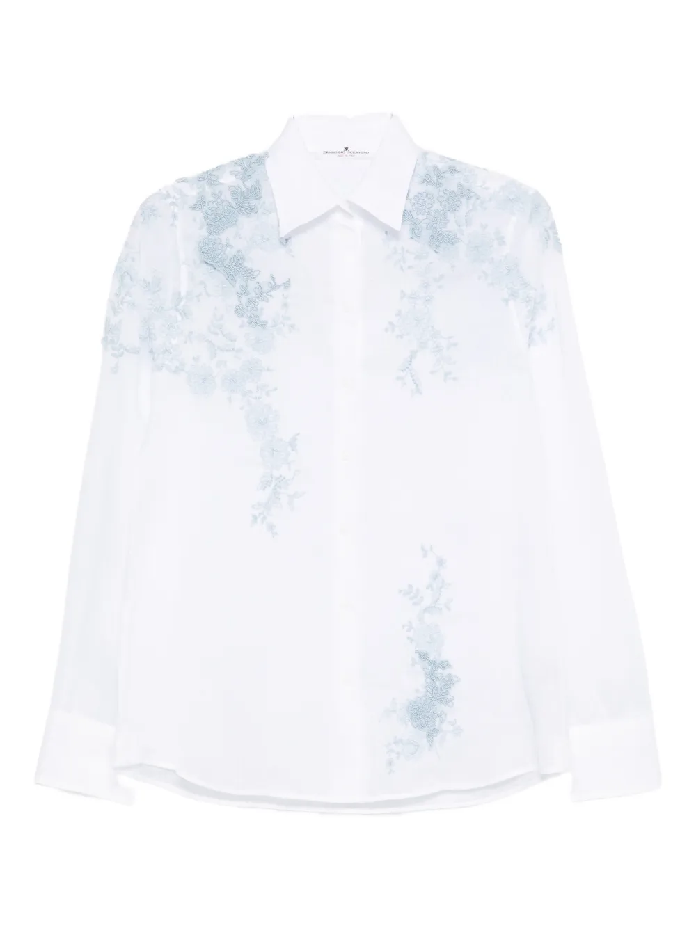 Ermanno Scervino floral-embroidered shirt - Bianco