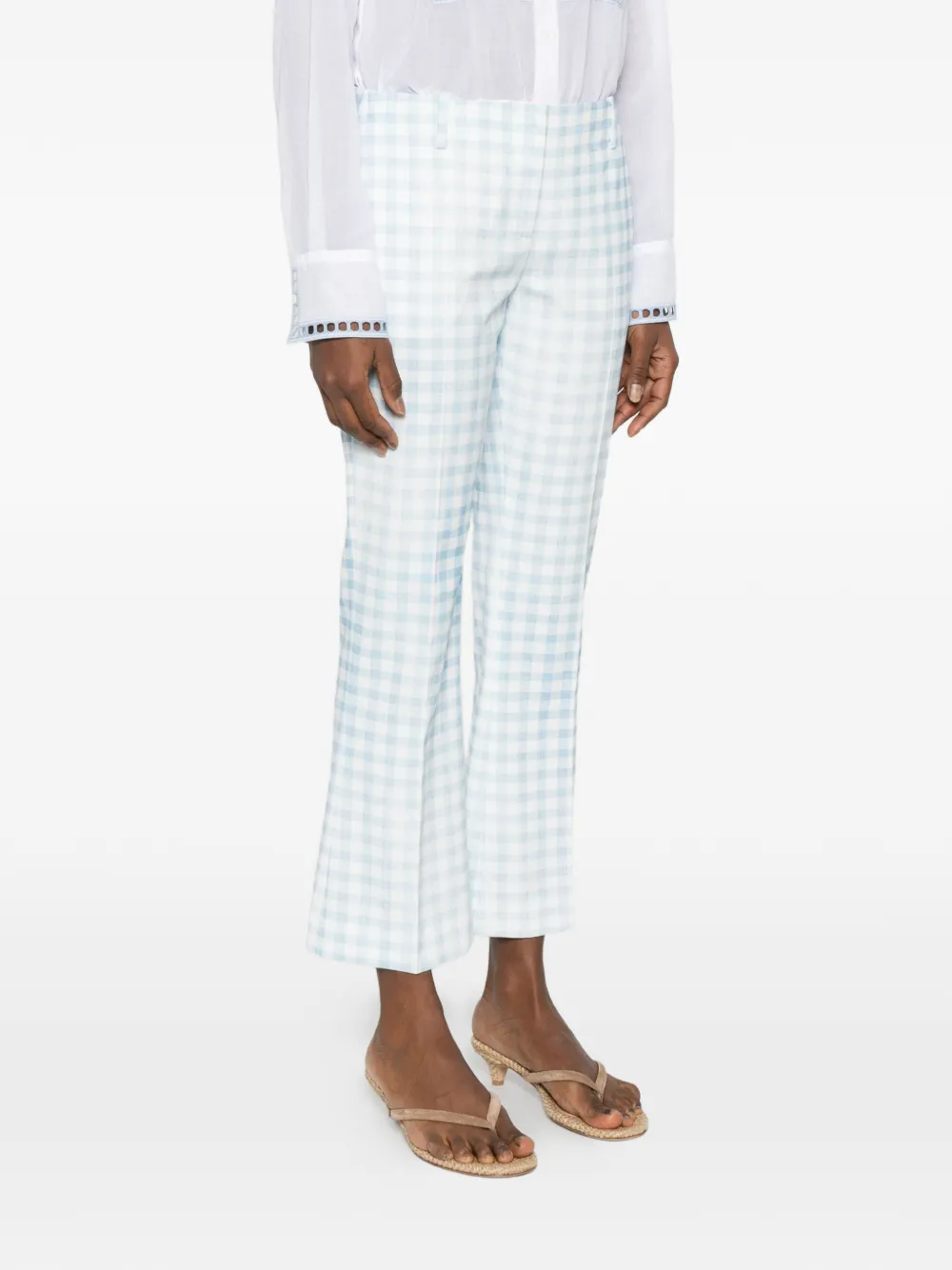 Ermanno Scervino Gingham Trousers - Blue 