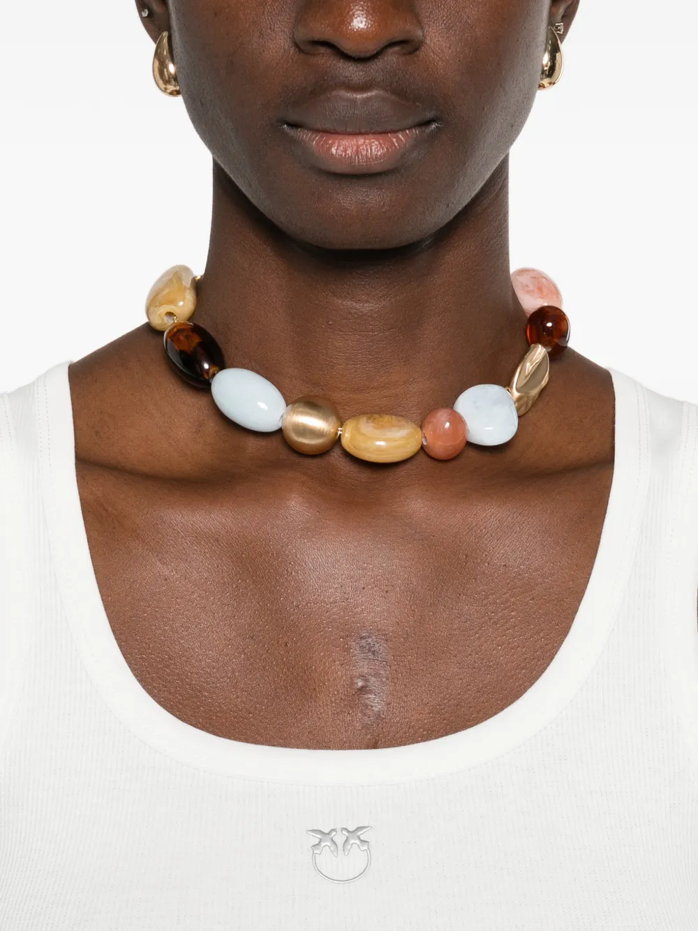 PINKO Top met ronde hals Wit