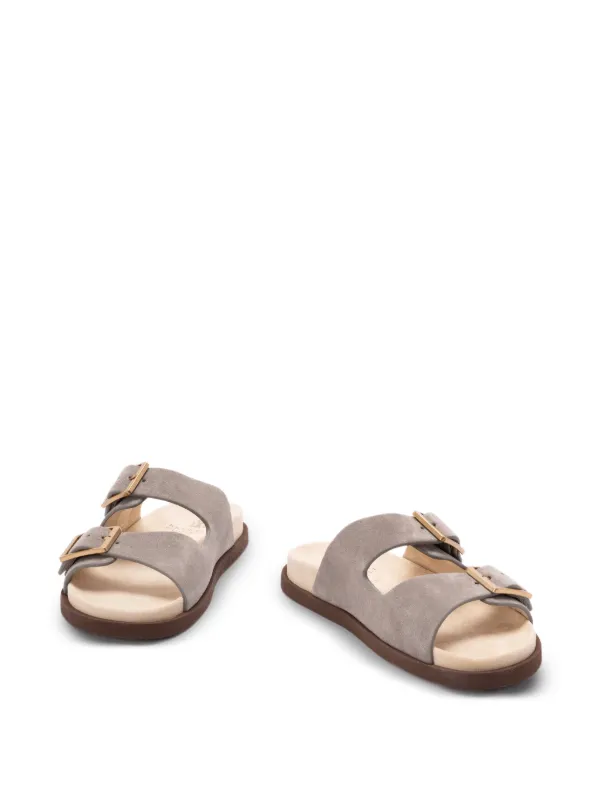Brunello Cucinelli buckle-strap Sandals | Grey | FARFETCH