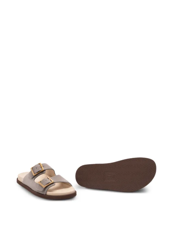 Brunello Cucinelli buckle-strap Sandals | Grey | FARFETCH