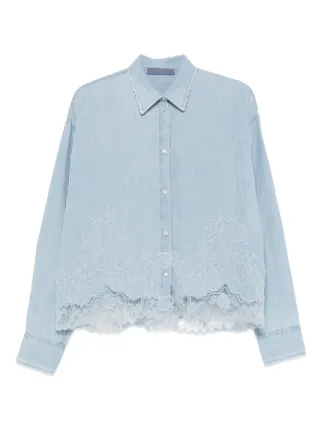Ermanno Scervino フローラルレース シャツ | ブルー | FARFETCH JP