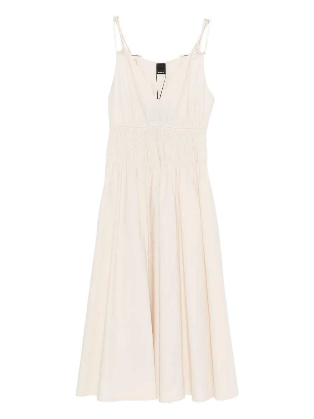PINKO Amie gathered midi dress - Toni neutri