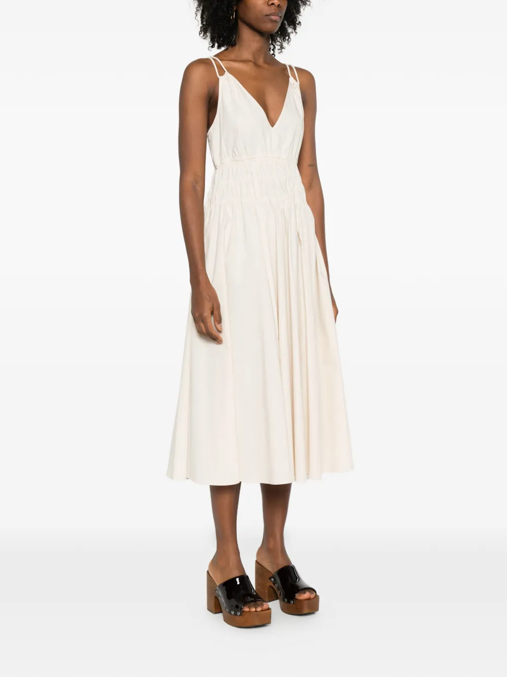 Amie Gathered Midi Dress