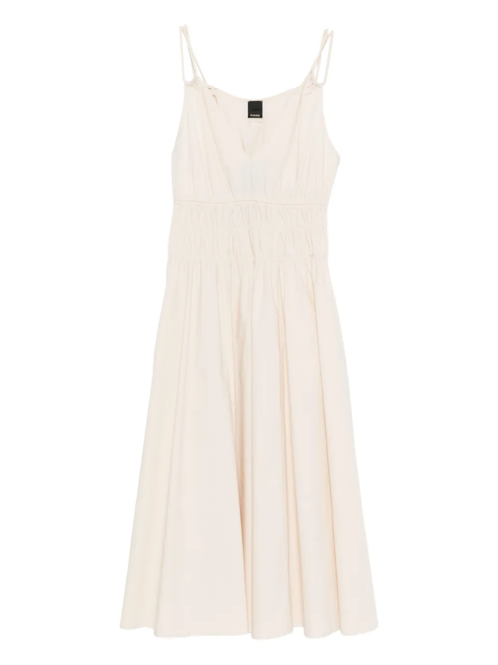 PINKO Amie gathered midi dress - Toni neutri