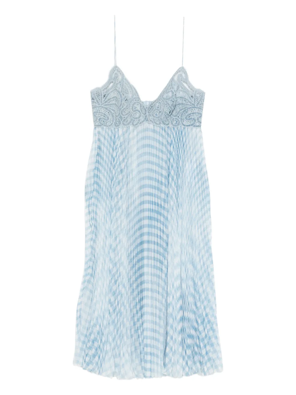 Ermanno Scervino lace pleated midi dress - Blu