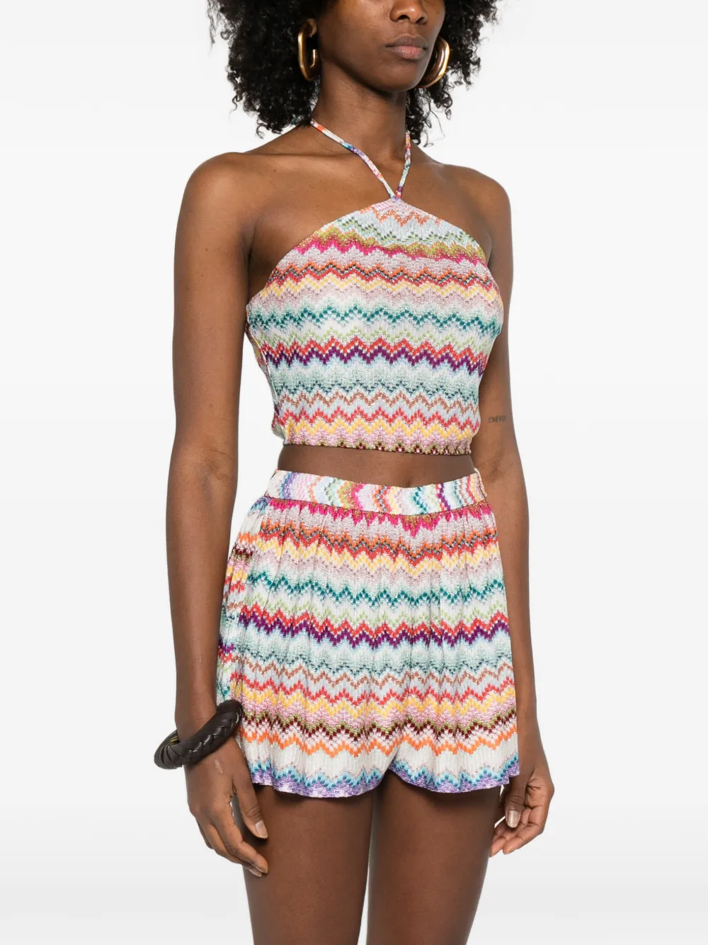 chevron halterneck top