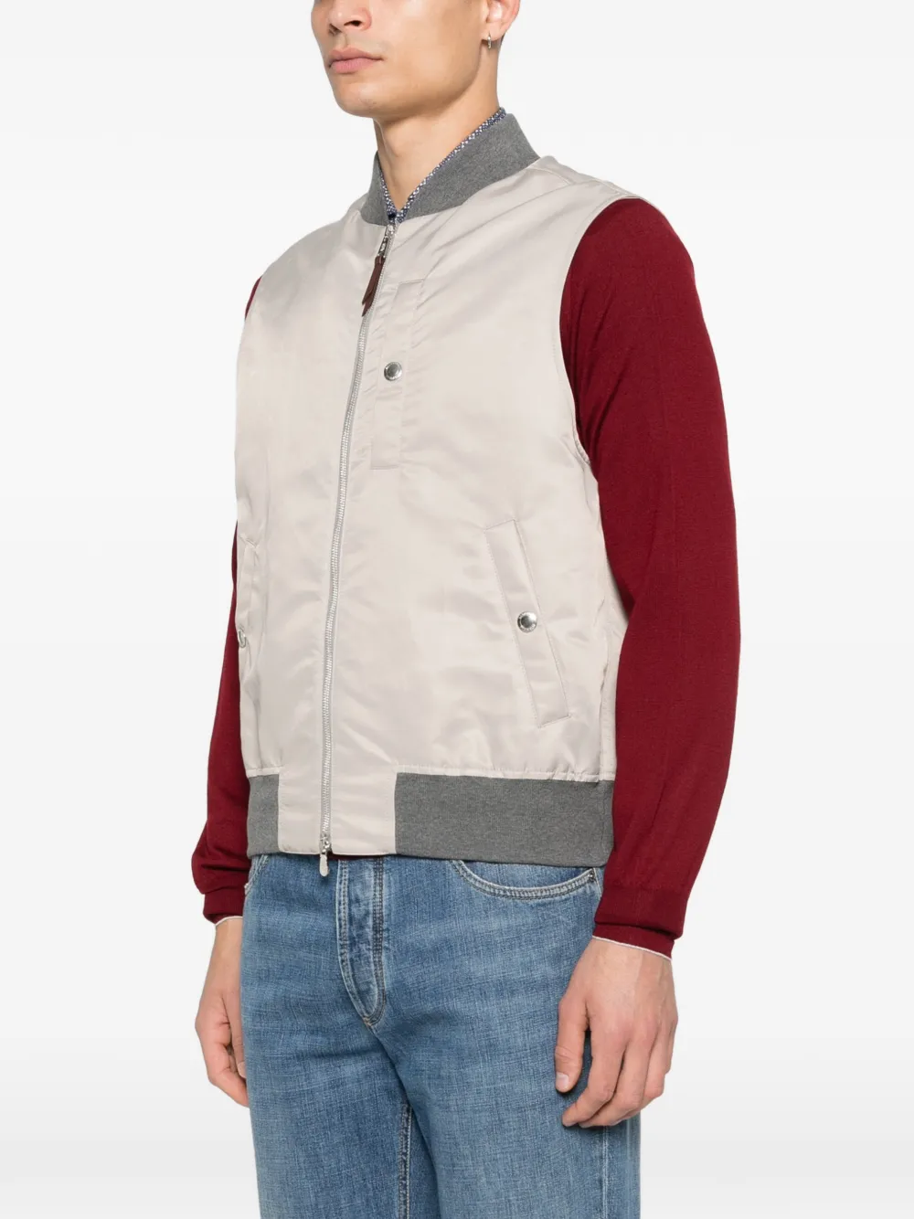  Brunello Cucinelli Zip-up Gilet - Neutrals 