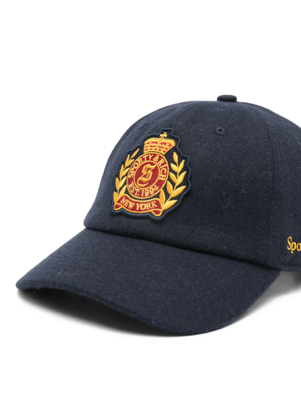  Sporty & Rich Ny Logo-patch Baseball Cap - Blue 
