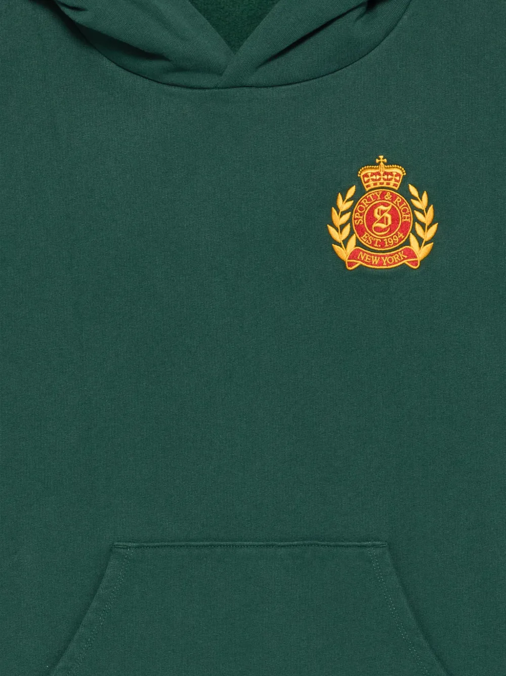 Sporty & Rich Hoodie met borduurwerk Groen