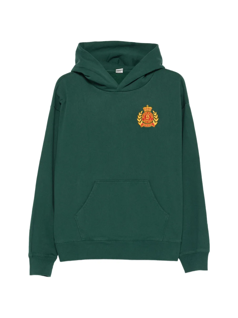 Sporty & Rich NY crest embroidered hoodie - Green