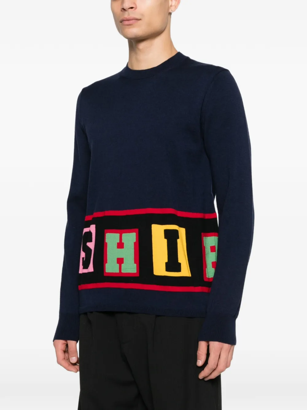  Comme Des Garçons Shirt Crew-neck Sweater - Blue 