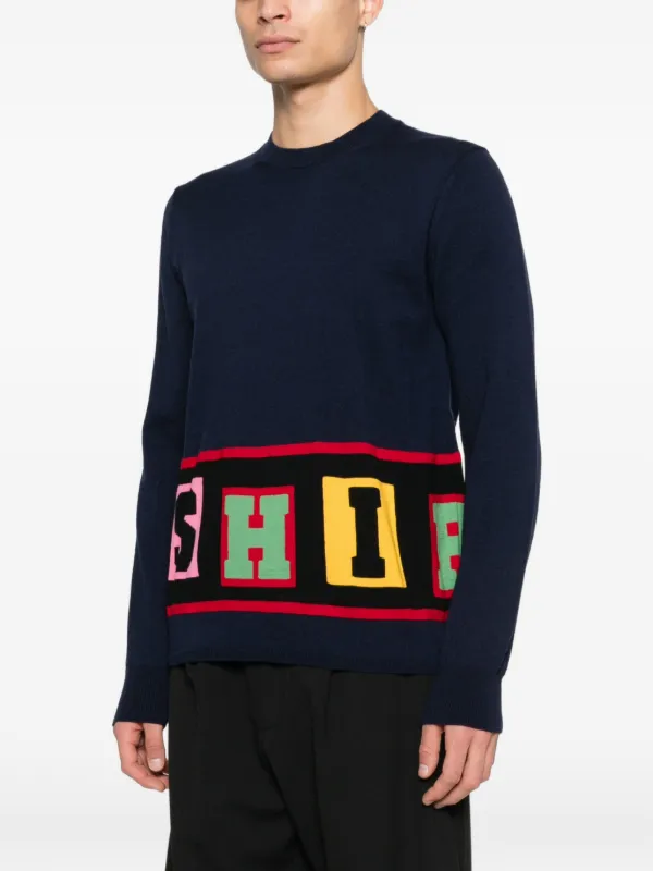 Comme Des Garçons Shirt crew-neck Sweater | Blue | FARFETCH