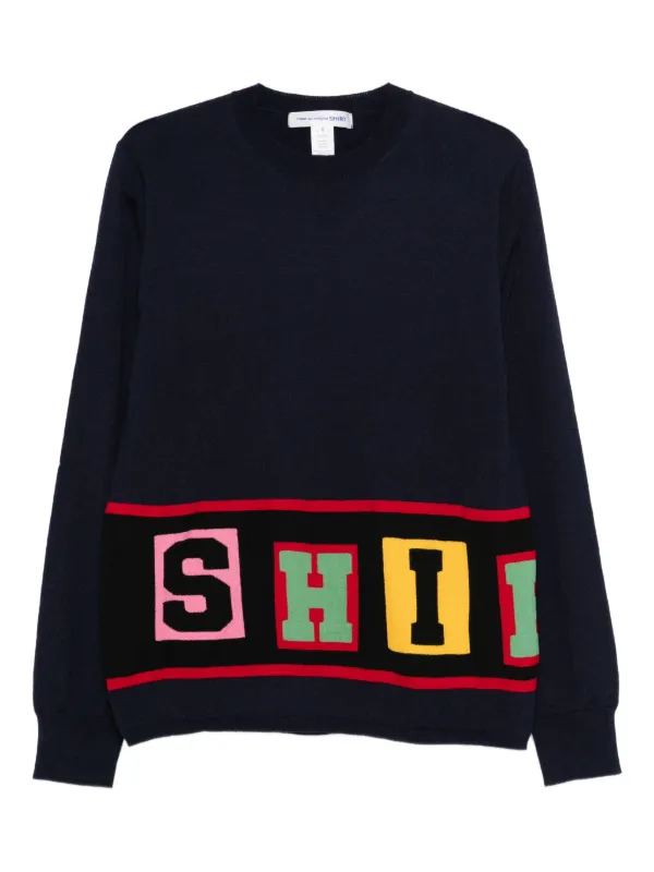 Comme Des Garçons Shirt クルーネック セーター | ブルー | FARFETCH JP