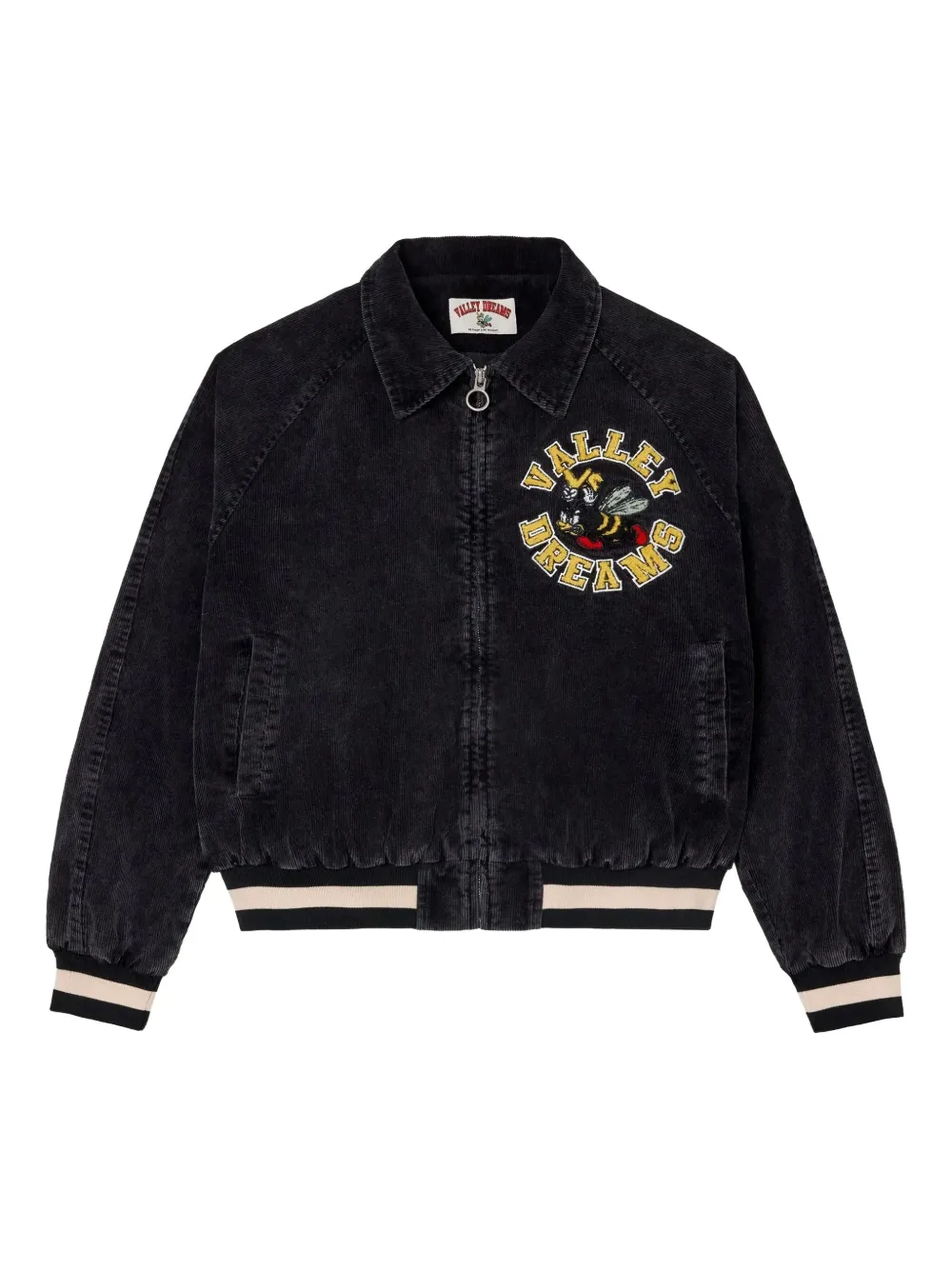 Vale Forever Angry Bee Embroidered Jacket In Black
