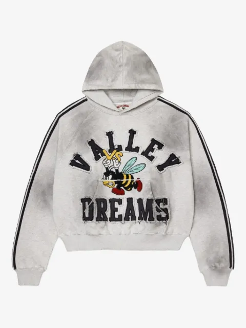 Vale Forever Anthem striped-sleeve hoodie