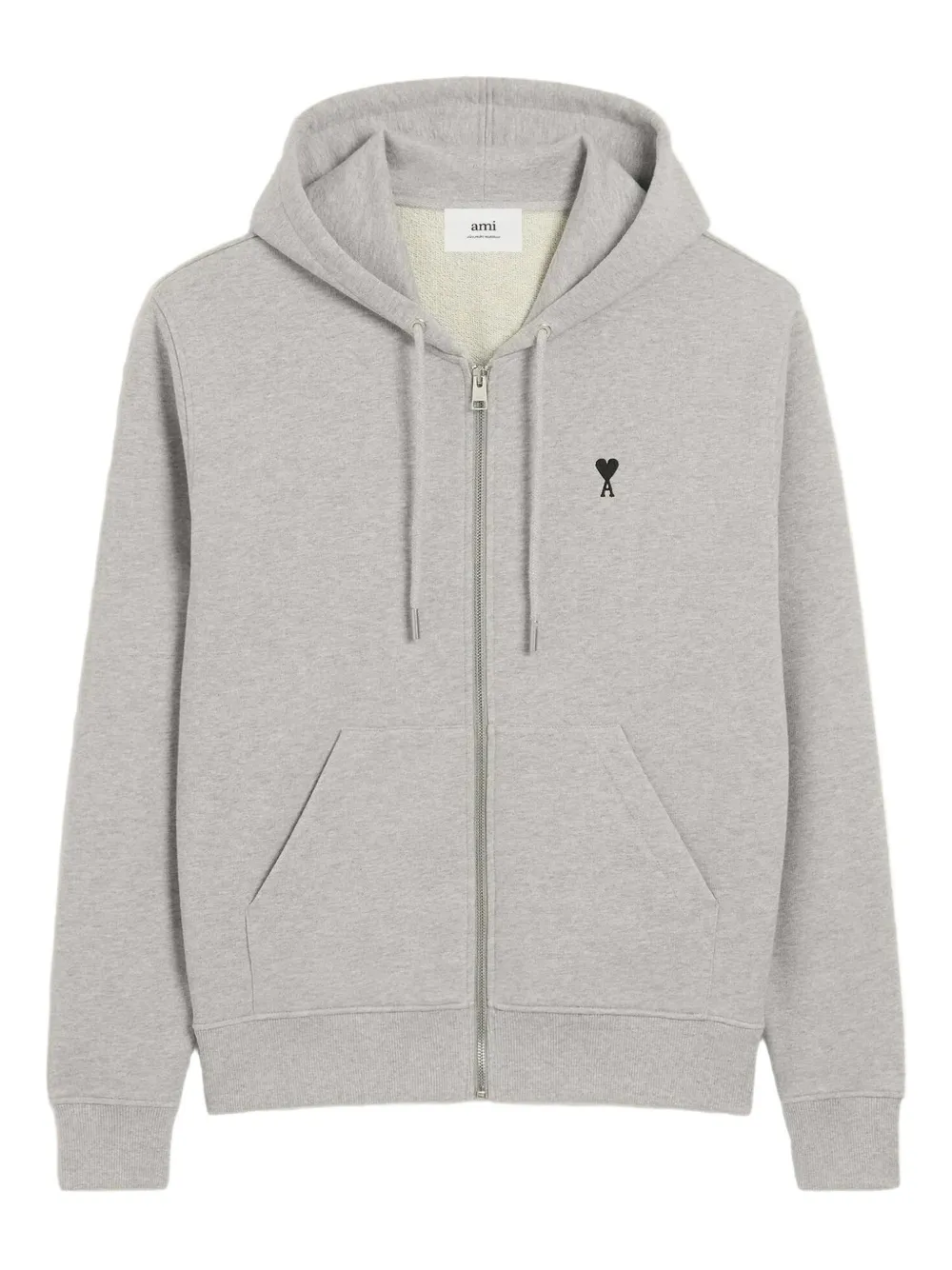 AMI Paris Ami de Coeur zip-up hoodie - Grey