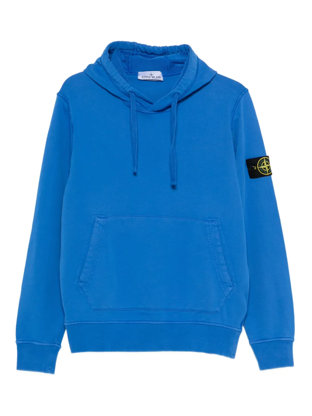 Stone Island logo-patch hoodie - Blu