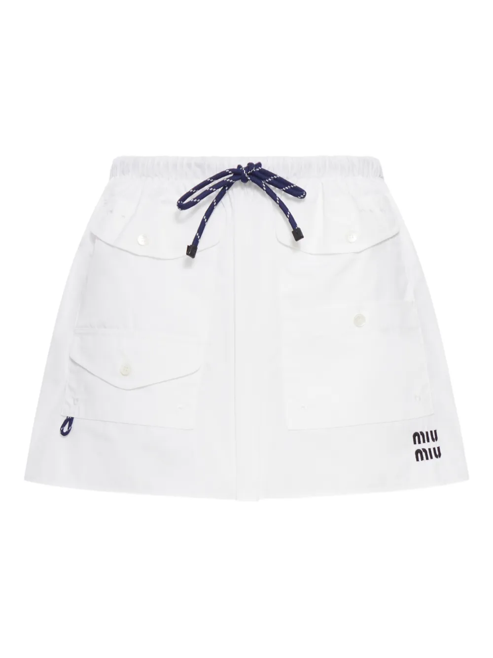 Miu Miu elasticated pocket skirt - Bianco