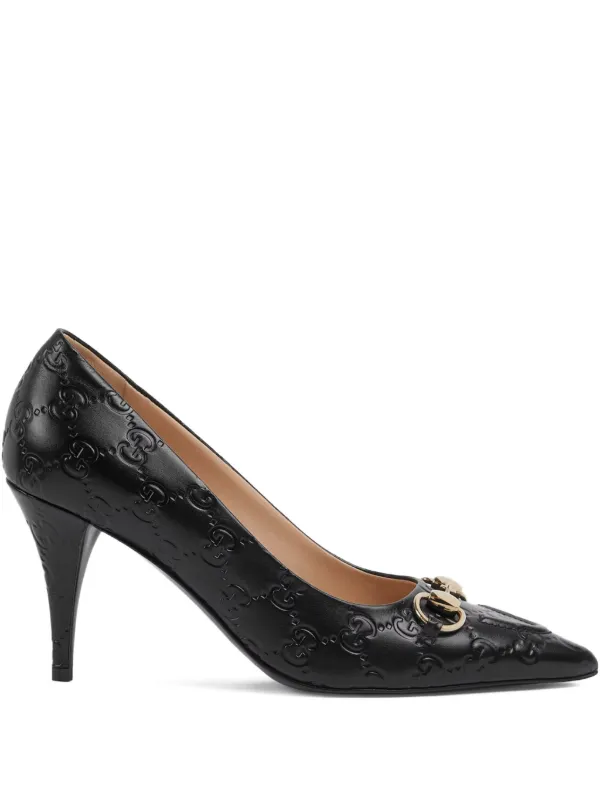 未使用　GUCCI ボースビットパンプス　ブラック　38 24cm Gucci ホースビット パンプス | ブラック | FARFETCH JP