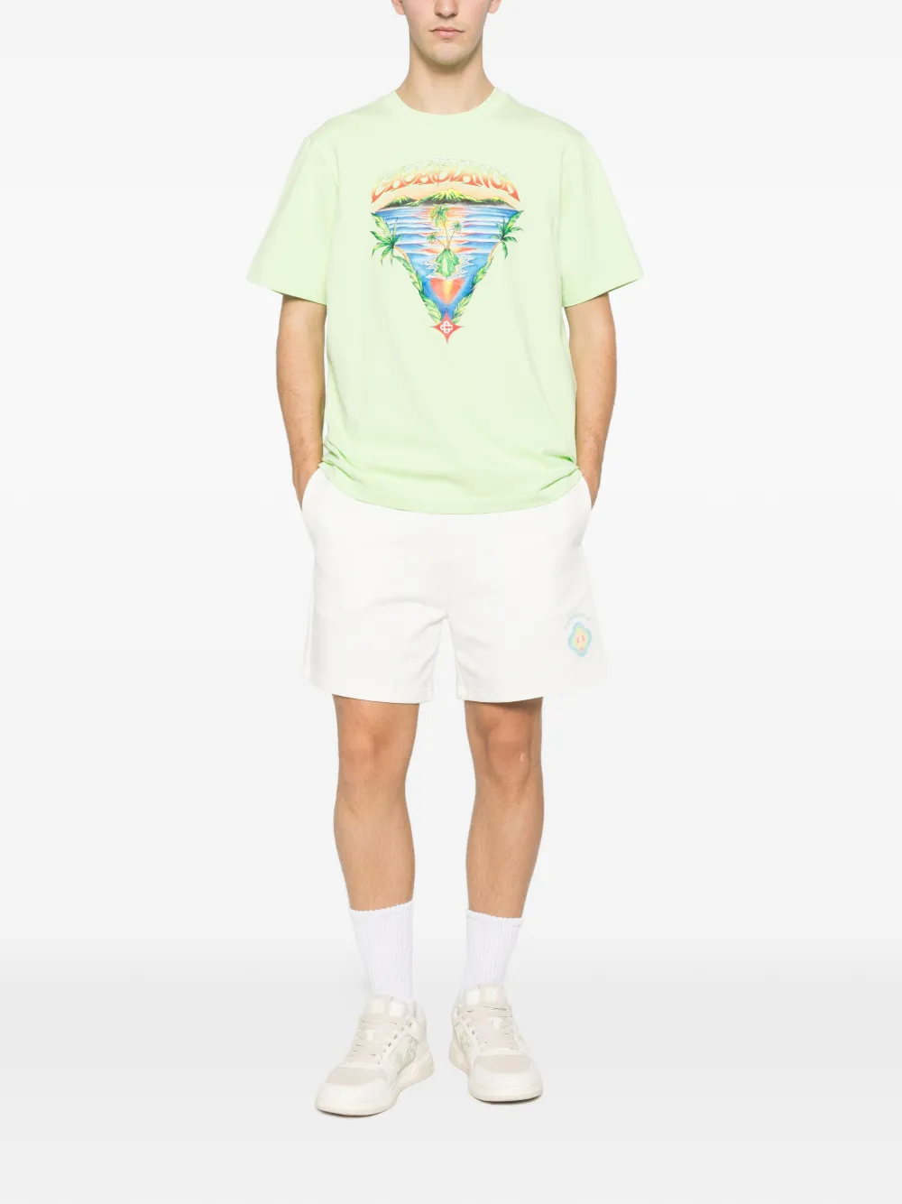 Casablanca Innocence Triangle graphic T-shirt - Groen