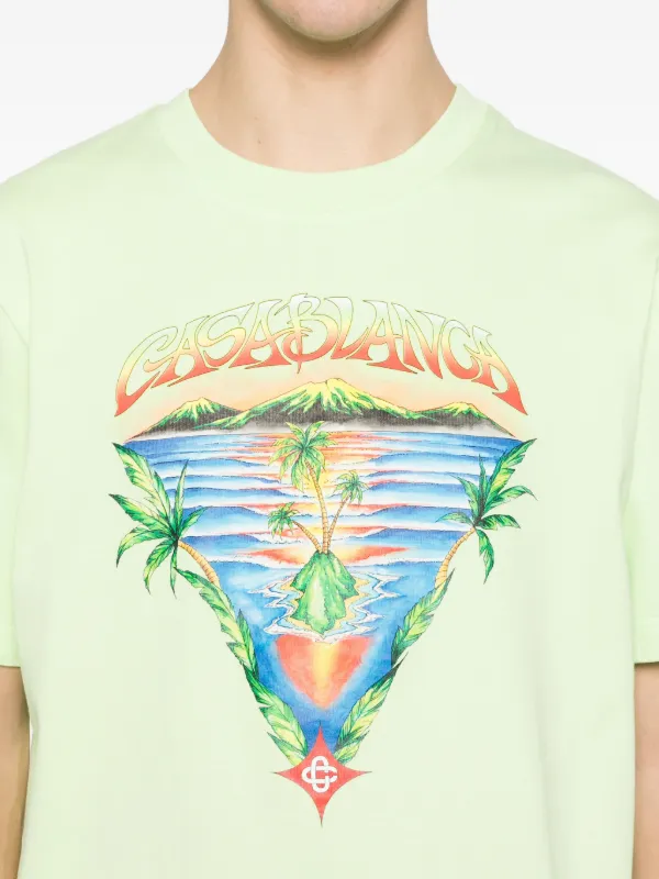 Casablanca Graphic T-shirt | Green | FARFETCH