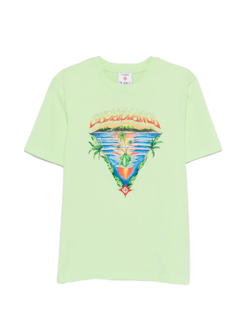 Casablanca Innocence Triangle graphic T-shirt - Verde