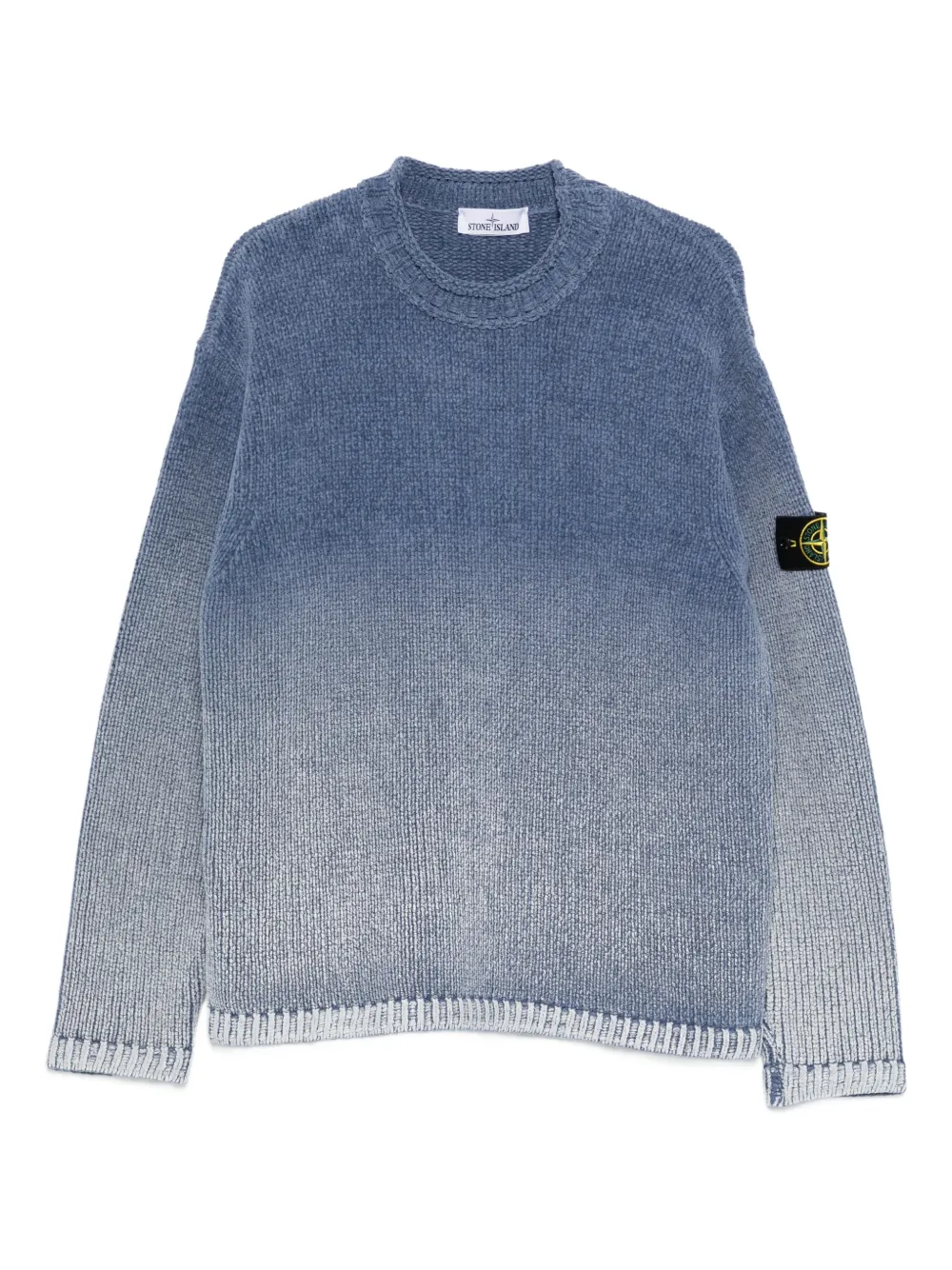 Stone Island ombre-effect crew-neck sweater - Blau