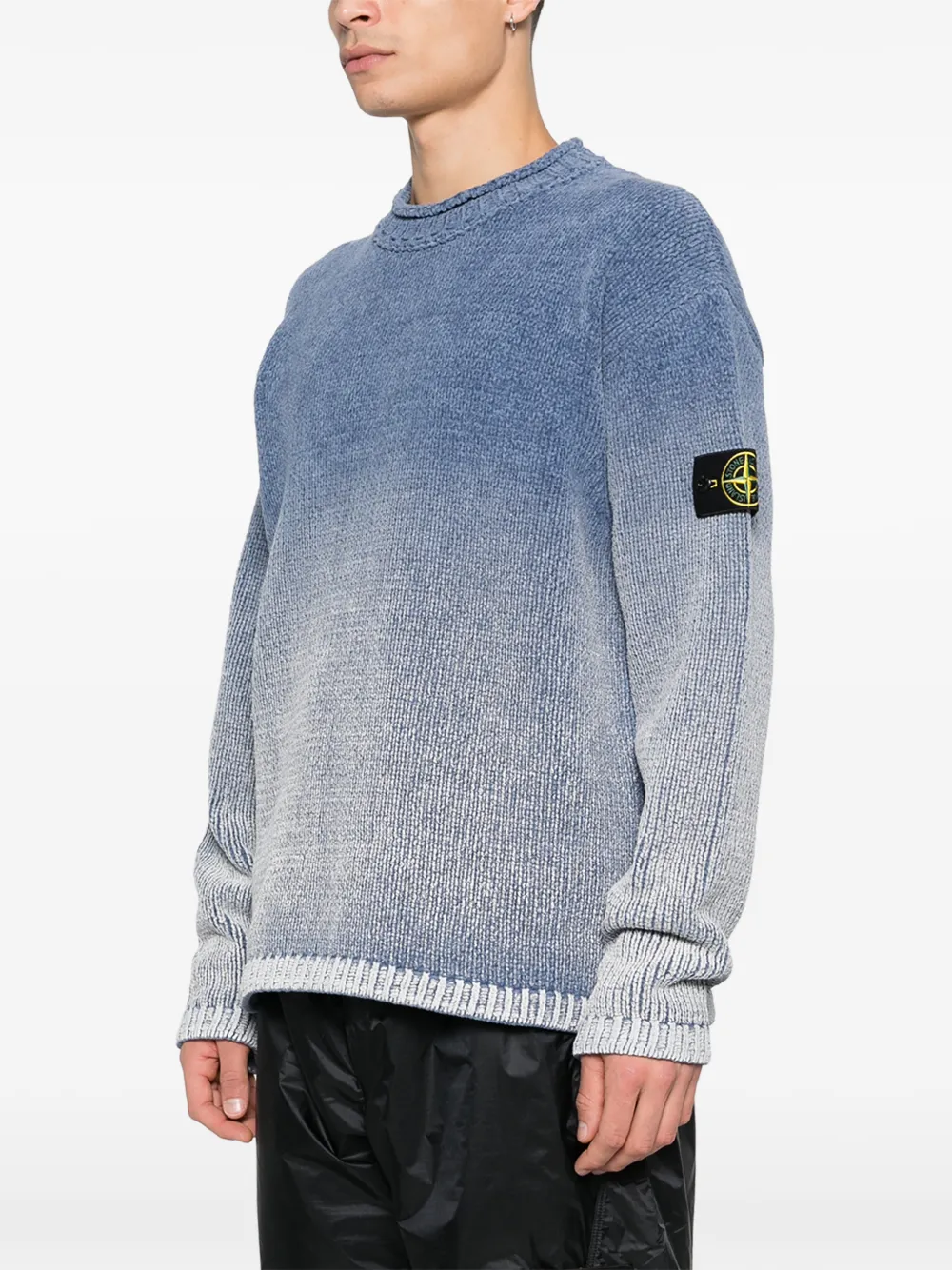 Stone Island Trui met ombré-effect en ronde hals Blauw