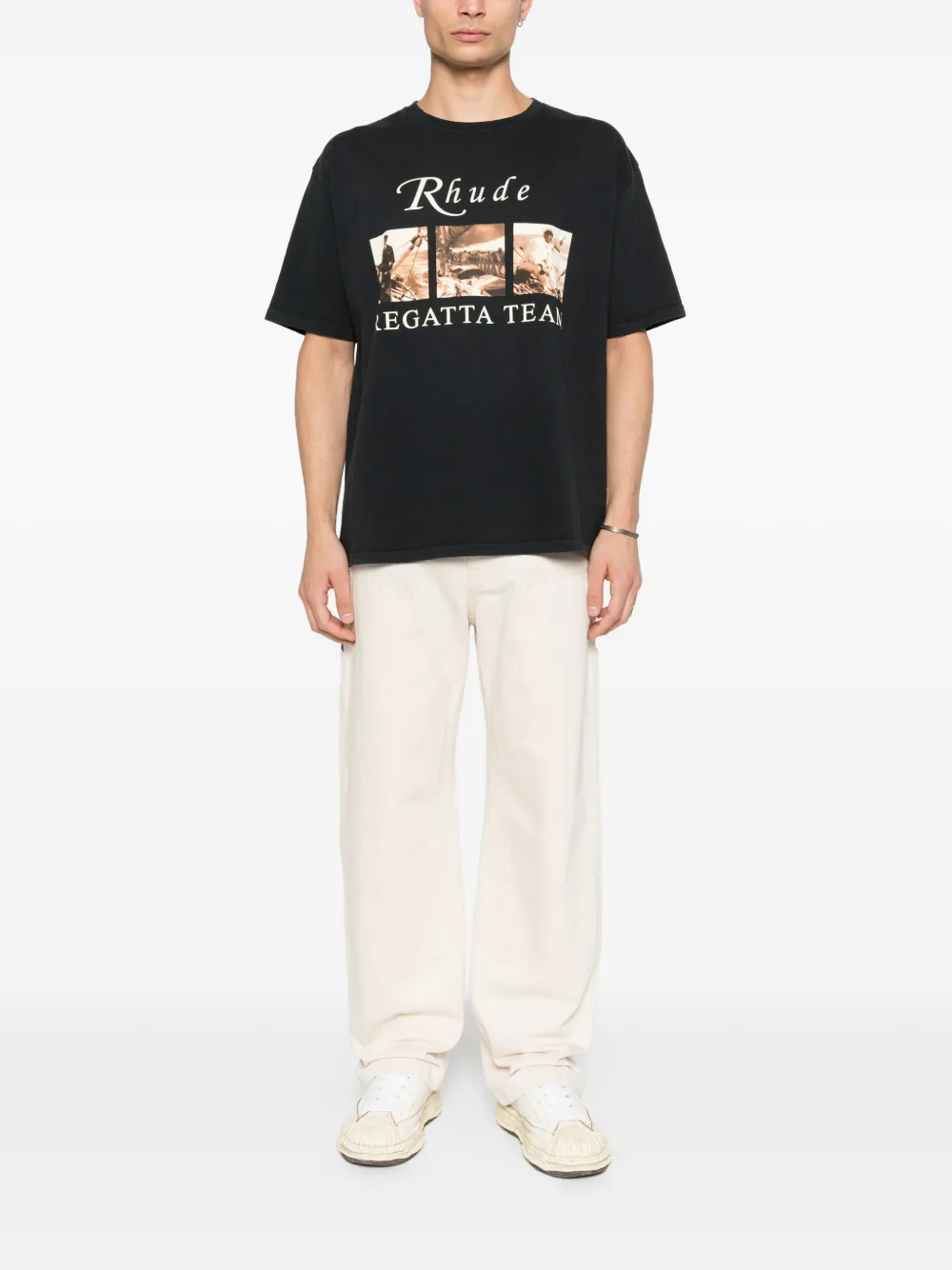 RHUDE graphic-print T-shirt - Zwart