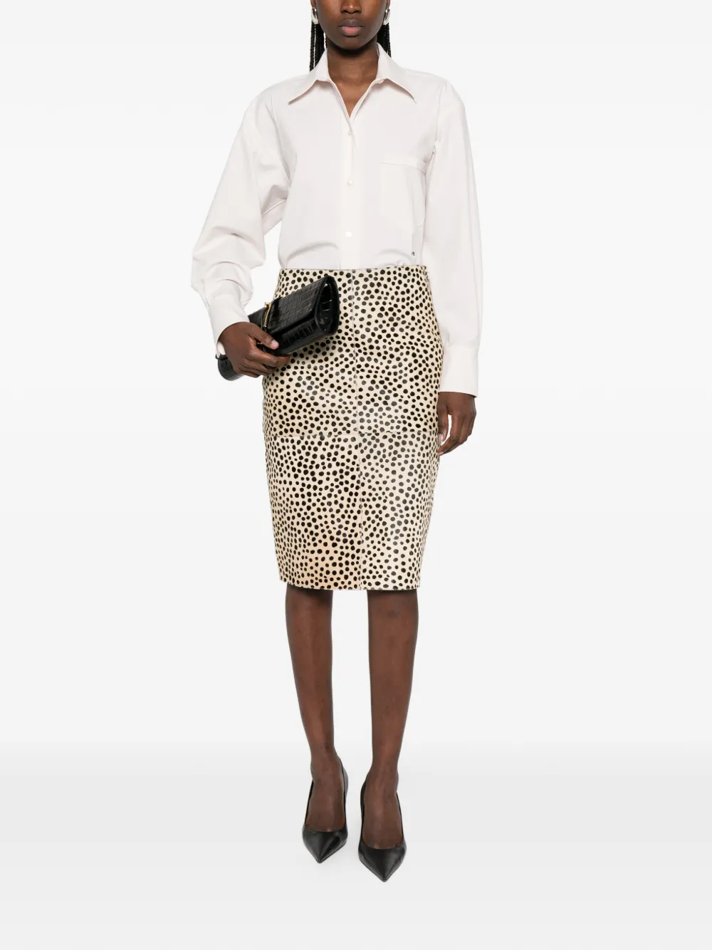Victoria Beckham Cropped blouse Beige