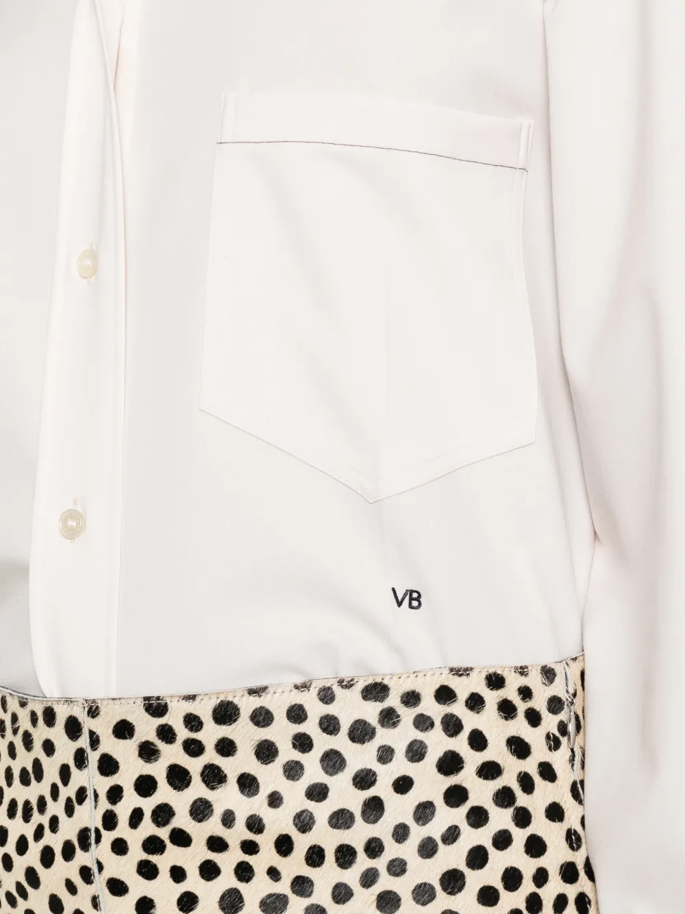 Victoria Beckham Cropped blouse Beige