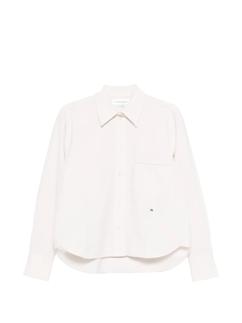 Victoria Beckham cropped long-sleeve shirt - Toni neutri