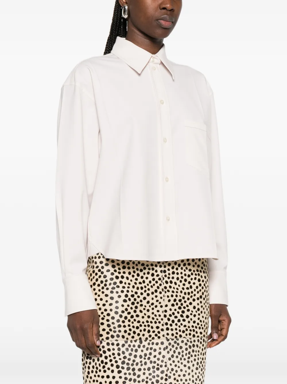 Victoria Beckham Cropped blouse Beige
