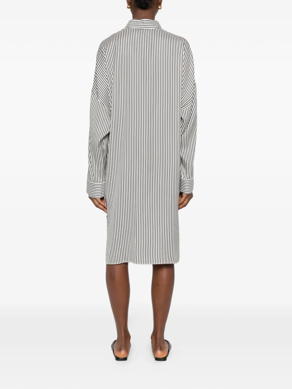 TOM FORD Gestreepte midi-jurk Wit