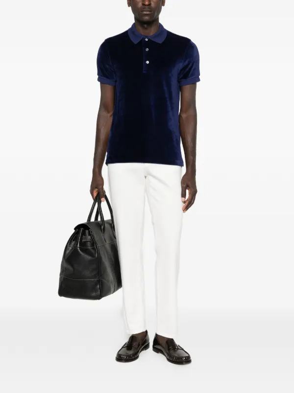 TOM FORD ショートスリーブ ポロシャツ | ブルー | FARFETCH JP