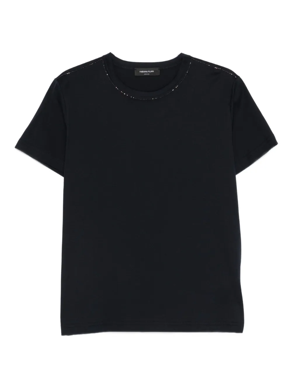 Fabiana Filippi embellished crew-neck T-shirt - Blu