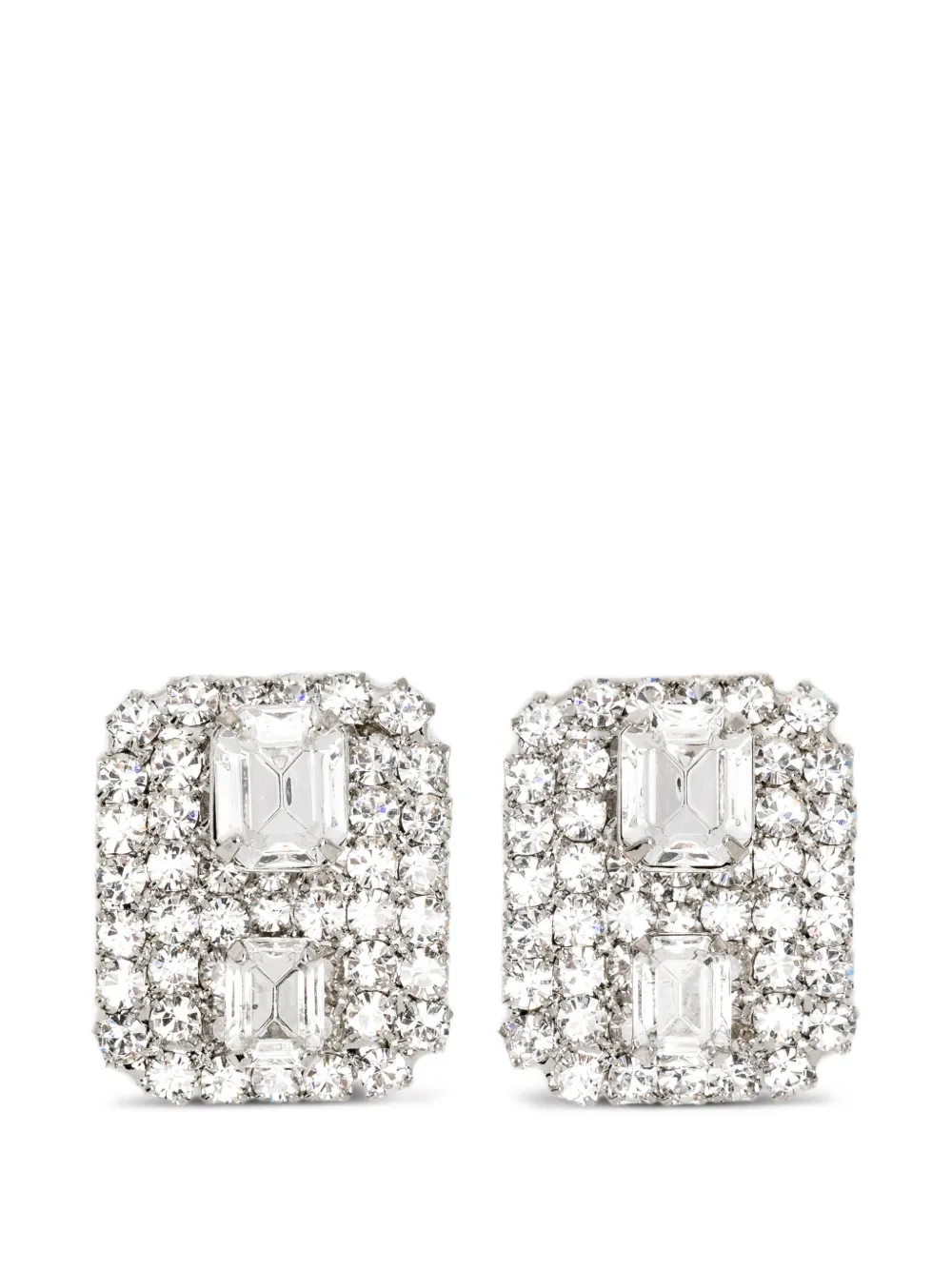Jennifer Behr crystal-embellished earrings - Argento