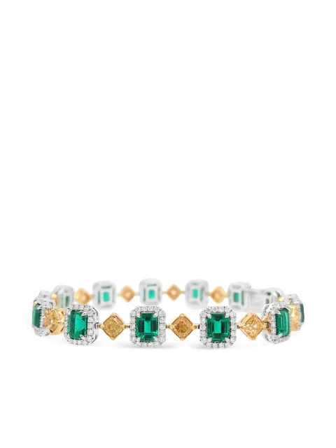 HYT Jewelry emerald and diamond tennis bracelet